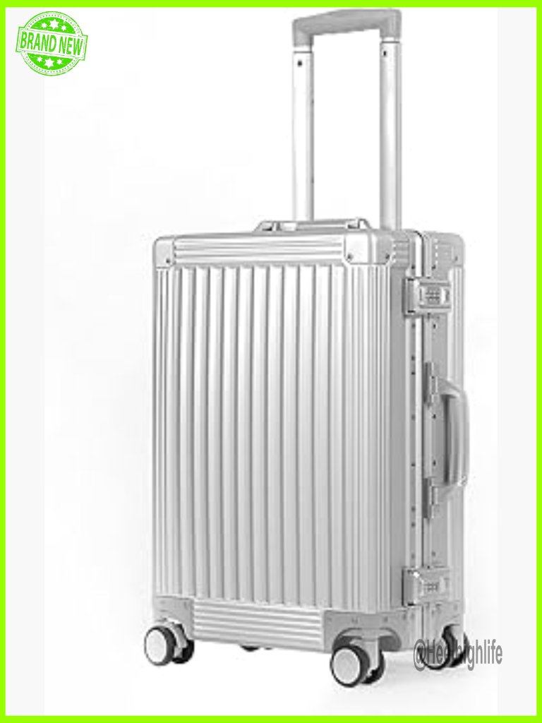 20 Inch Aluminum Hard Shell Carry On Luggage With Silent Spinner Wheels